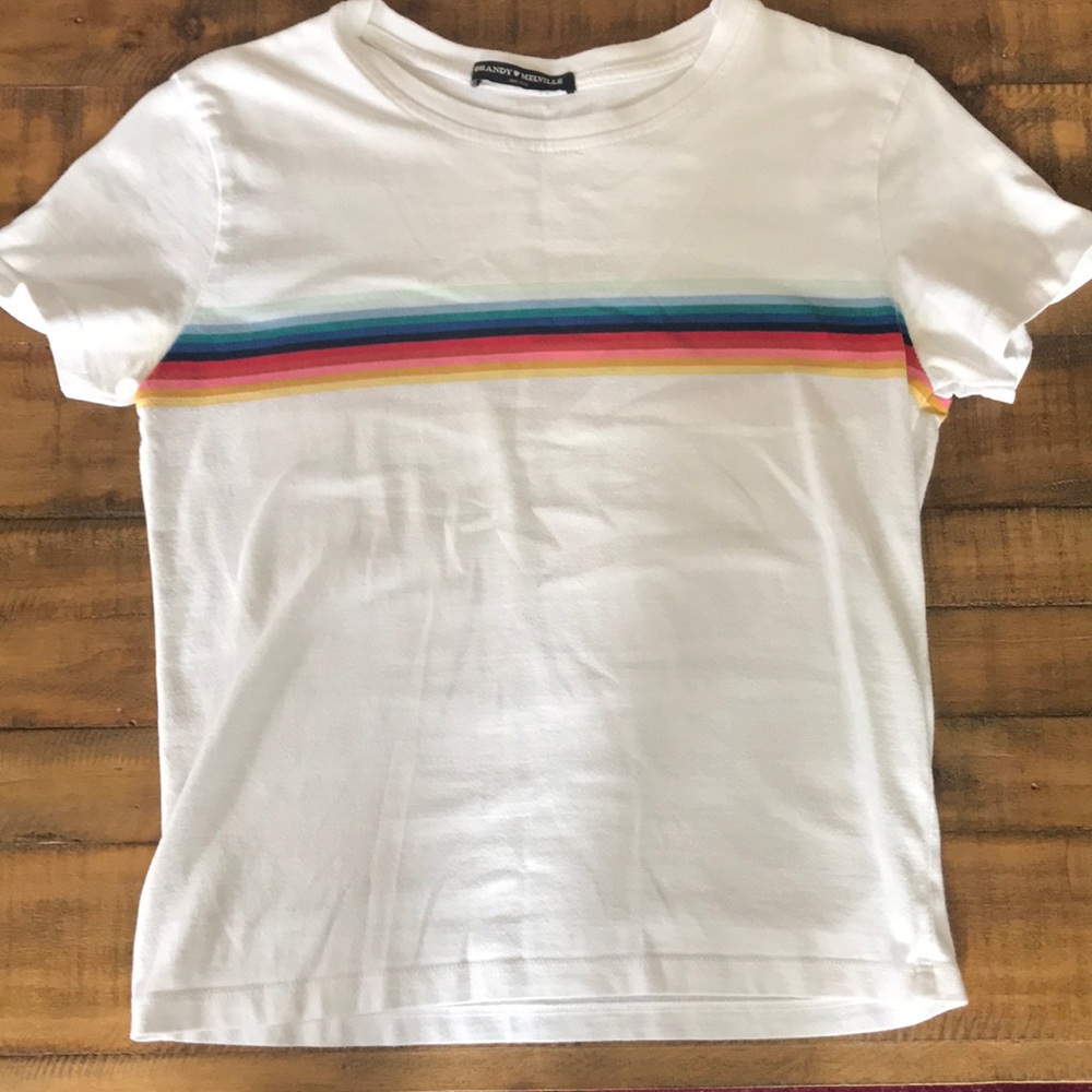 Brandy Melville rainbow tee.